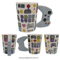  Game Over Shaped Handle Mug Controller Grey A 