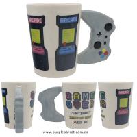  Game Over Shaped Handle Mug Controller Grey B 