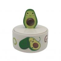  Avocado Round Trinket Box (with Stone) 