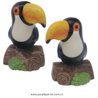  Tropical Toucan Ceramic Salt and Pepper Set 