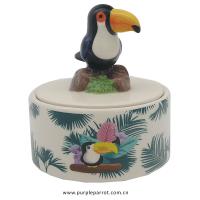  Tropical Toucan Ceramic Trinket Box 
