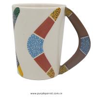  Ceramic Shaped Handle Mug Boomarang 