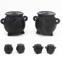  Ceramic Cauldron Salt and Pepper Set 
