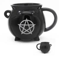  Ceramic Cauldron Mug with Pentagon Decal 