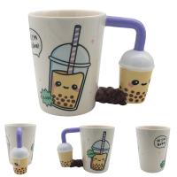  Foodiemals Ceramic Collection Bubble Tea Shapped Handle Mug 