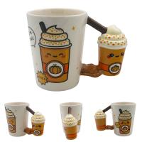  Foodiemals Ceramic Collection Pumpkin Spice Latte Shapped Handle 