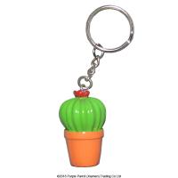 Resin Cactus Keychain Round 