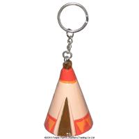  Resin Tent Tee-Pee Keychain Orange 