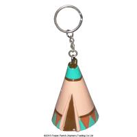  Resin Tent Tee-Pee Keychain Blue 