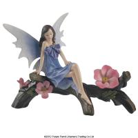  Wish Fairy Sat on Tree Branch Hand on Knee 