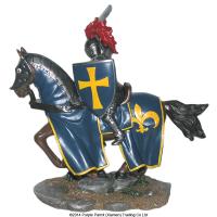 Mounted Knight Blue and Yellow Cross 
