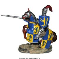  Jousting Knight Charging Blue & Yellow 