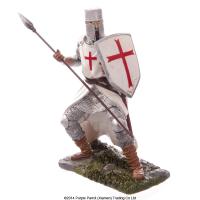  Crusader Knight with Spear Ready for Battle 