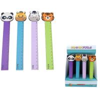  Adoramals Panda - Giraffe - Zebra - Tiger Wooden Ruler 