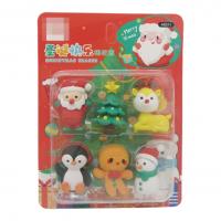  Small Erasers - Christmas - S/6 