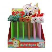  Christmas Plush Silicon Pen, 4 Assorted 