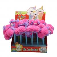  Pompom Pen Girl Power, Heart Shape Braided Hair Silicon Pen 
