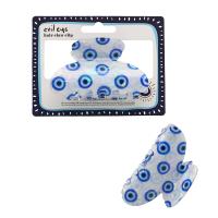  8 Cm Hair Claw, Pearlised, Evil Eye, Blue 