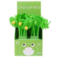  Lotus Pond Leaf With Frog Silicone Pen - Dark Green Frog Only 