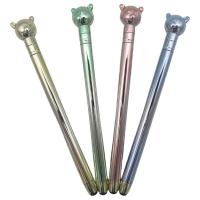  Crystal Gel Pen Bear Head - 4 Colours 