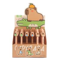  Capybara 0.5mm Click Gel Pen with Topper 6 Assorted 