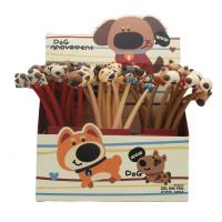  Dog Silicone 0.5 Mm Gel Ink Pen - 4 Colours Assorted 