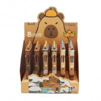  Capybara 8 Colours Mutlicolour Pen - 3 Designs 