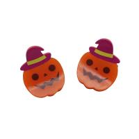  Large Hair Clasp Pumpkin With Hat 