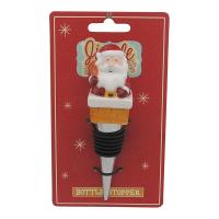  Bottle Stopper, Santa Head and Shoulders 