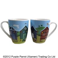  Bone China Picture Mug Jan Pashley Beach Huts 
