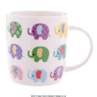  Bone China Mug Elephants 