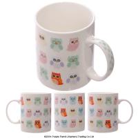  Bone China Mug Owl Hearts 