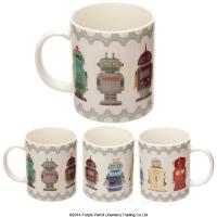  Bone China Mug Robots 