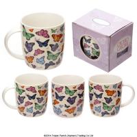  Chouko Cascade Butterfly Design Bone China Mug 