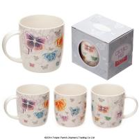 Chouko Mist Butterfly Design Bone China Mug 