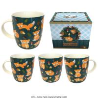  Cute Fox Design Bone China Mug 