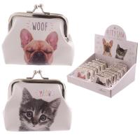  Cat and Dog MEOW WOOF Tic Tac Purse 