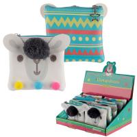  Llamapalooza Pom Pom PVC Change Purse 