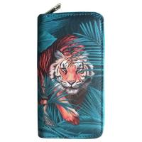  Spots and Stripes Big Cat Zip Around Large Wallet Purse 