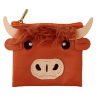  Highland Coo Cow Pom Pom PVC Change Purse 
