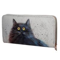  Kim Haskins Cat Zip Around Large Wallet Purse 