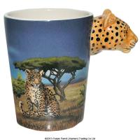  Animal Shaped Handle Mug Leopard 