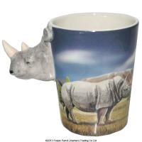  Animal Shaped Handle Mug Rhino 