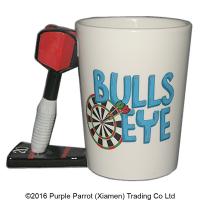  Shaped Handle Mug Darts Bulls Eye 