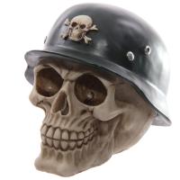  Gruesome Skull Wearing Helmet 
