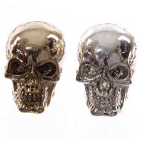  Gruesome Mini Metallic Skull Decorations 