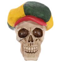  Skull Decoration with Rasta Hat 
