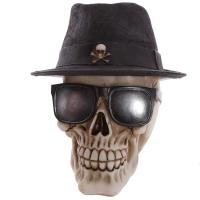  Skull Decoration in Trilby Hat 