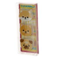  Pug Cat and Shiba 3 Piece Eraser Set 