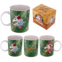  Lauren Billingham Christmas Unicorn bone china mug 